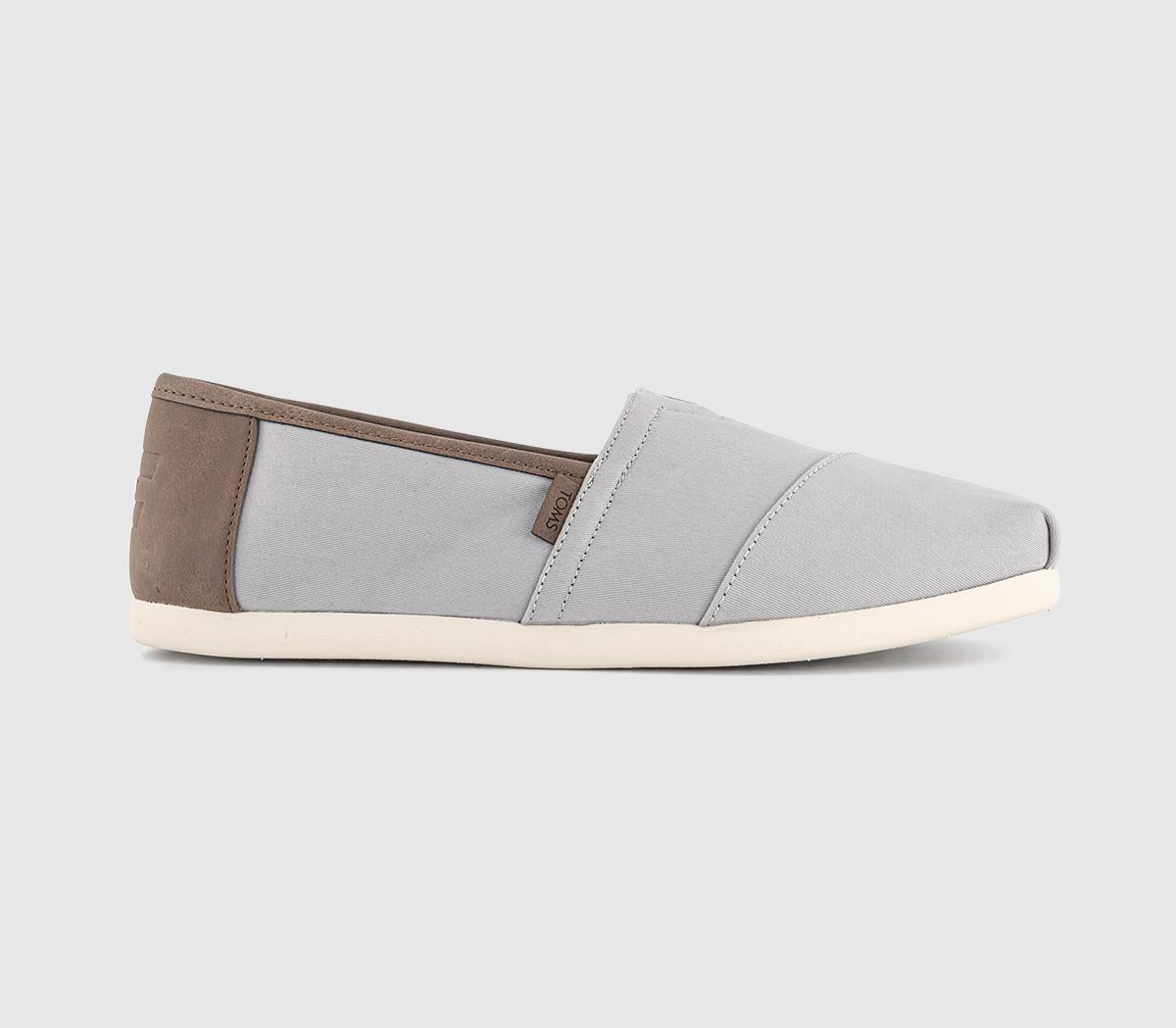 Mens Toms Alpargata 3.0 Drizzle Grey Brushed Twill