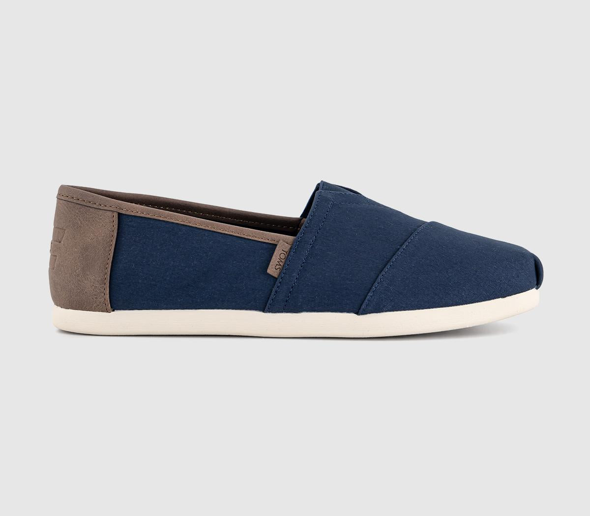 Mens Toms Alpargata 3.0 Navy Brushed Twill