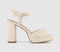 Womens Office Havoc Round Toe Platform Sandals White