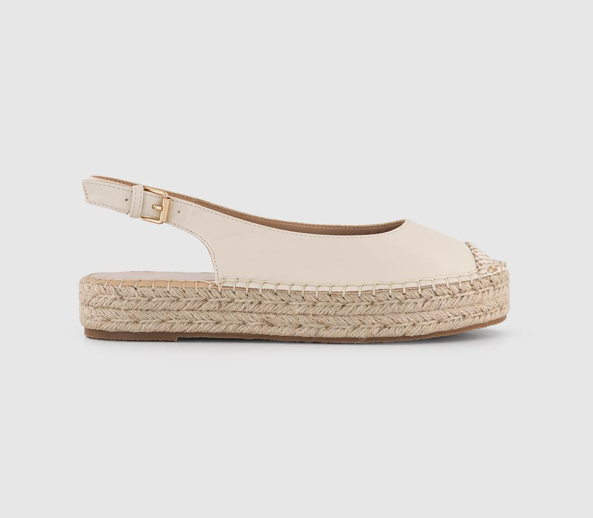 Womens Office Finn Espadrille Flatform Slingbacks Off White