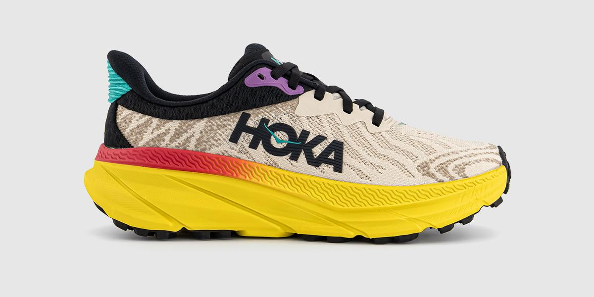 HOKA Challenger ATR 7 Trainers Oatmeal Zest F – OFFCUTS SHOES by
