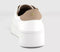 OFFICE Trinity Zip Detail Lace Up Platform Trainers White
