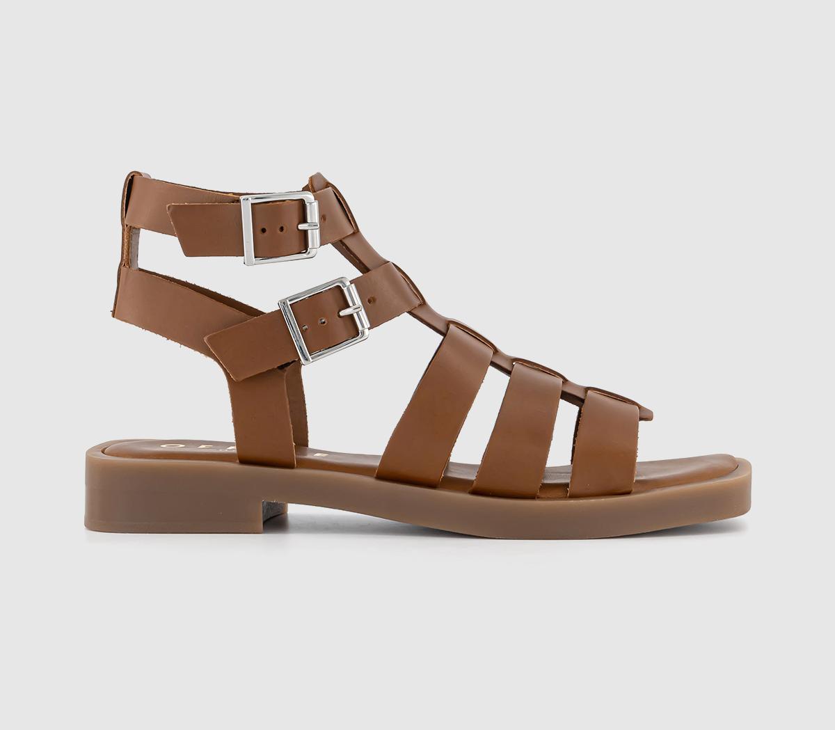 Womens Office Soaring Gladiator Sandals Tan Leather OFFCUTS SHOES by OFFICE