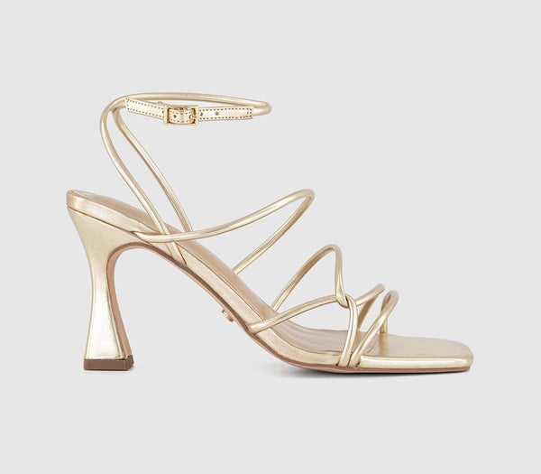 Womens Office Million Dollar Strappy Sandals Gold