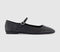 Womens Office Frill Mary Jane Ballet Flat Black