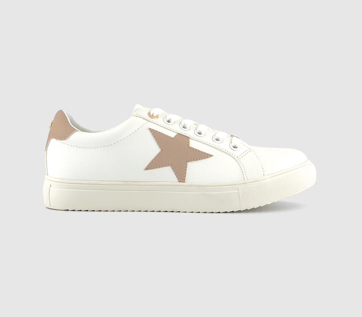 Office Tammy  Star Detail Lace Up Trainers White