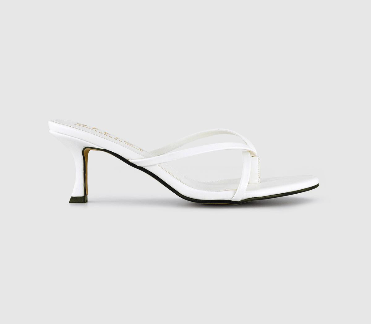 Womens Office Melody  Toe Post Sandals White