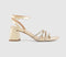 Womens Office Margot Embellished Block Heel Ankle Strap Gold