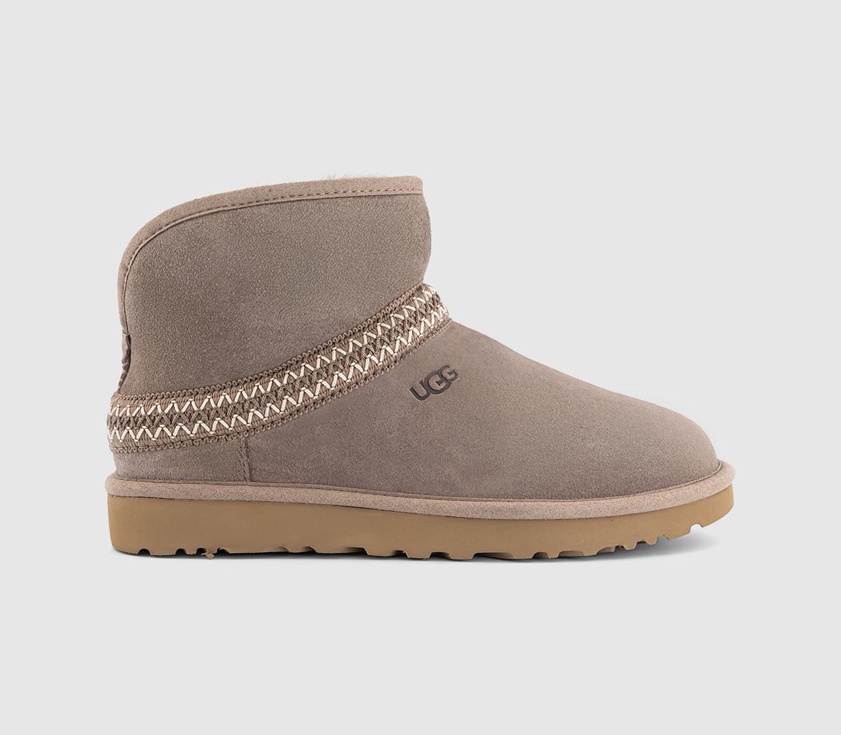 Womens UGG Classic Mini Crescent Boots Caribou - OFFCUTS SHOES by OFFICE