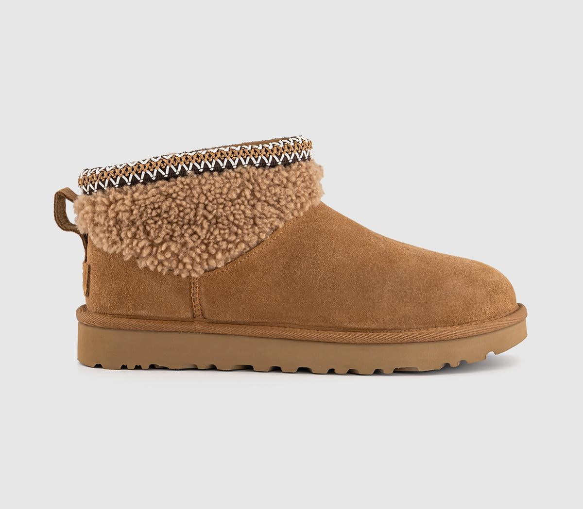 Womens UGG Ultra Mini Maxi Curly Boots Chestnut