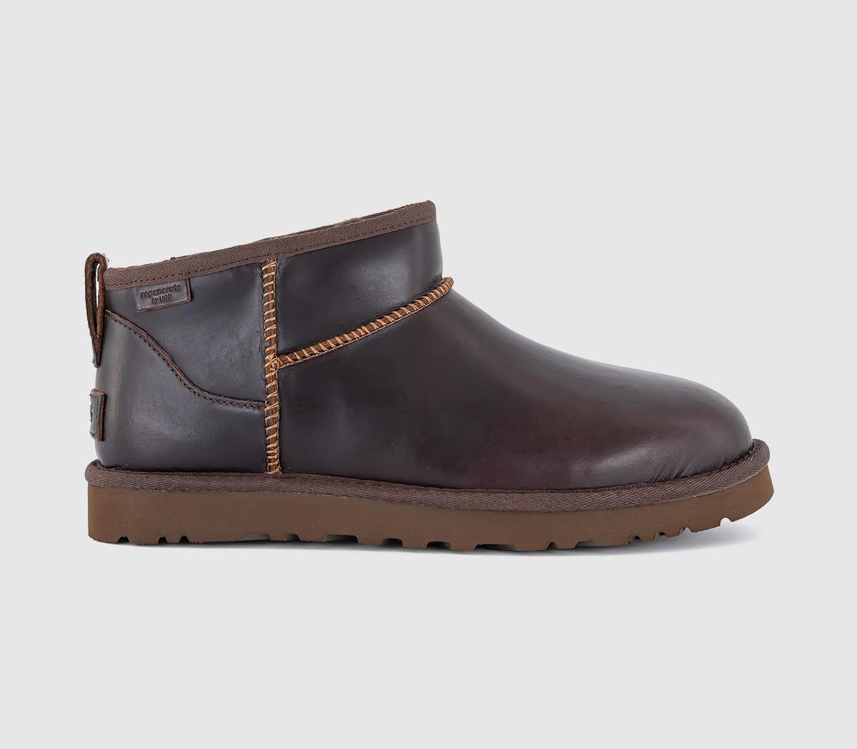 Mens UGG Classic Ultra Mini Leather Regen M Ironwood