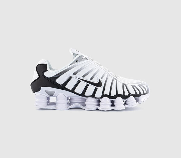 Nike Shox TL Trainers White Black Metallic Platinum