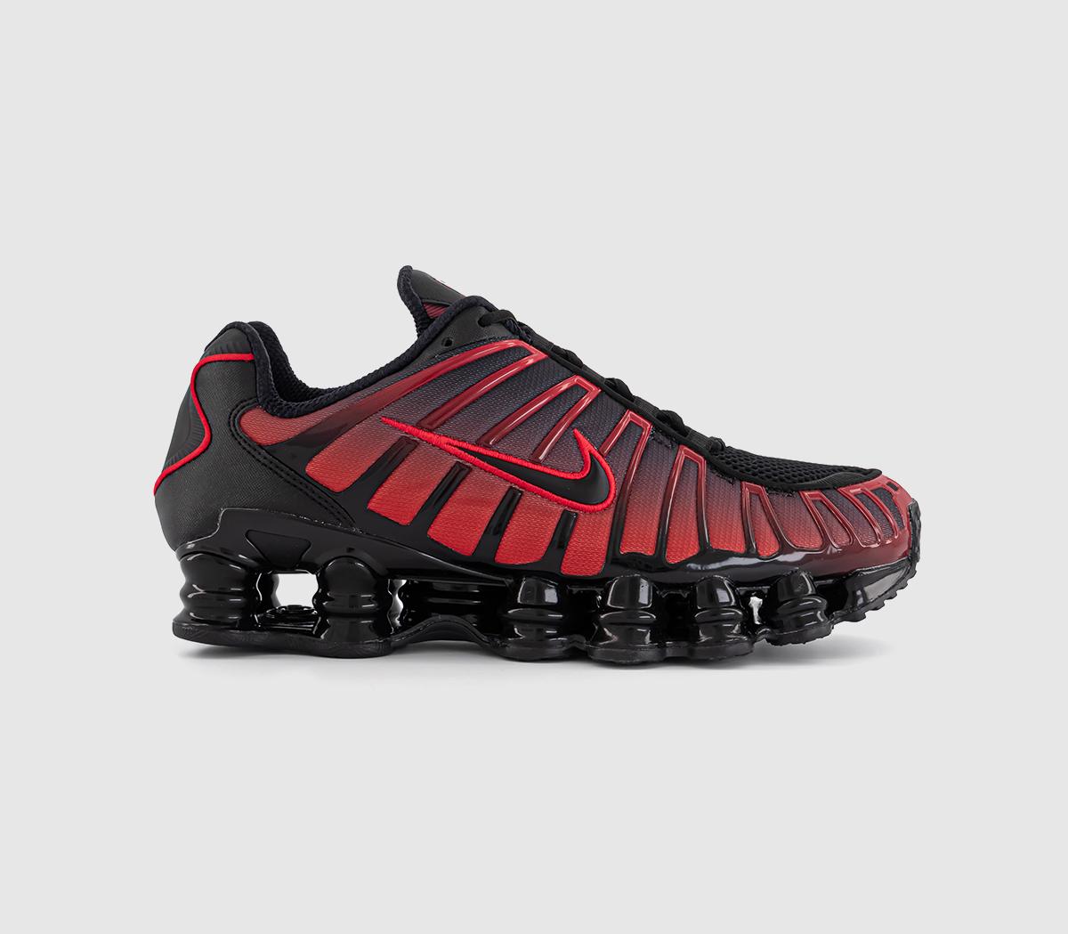 Nike Shox TL Trainers Black Black University Red