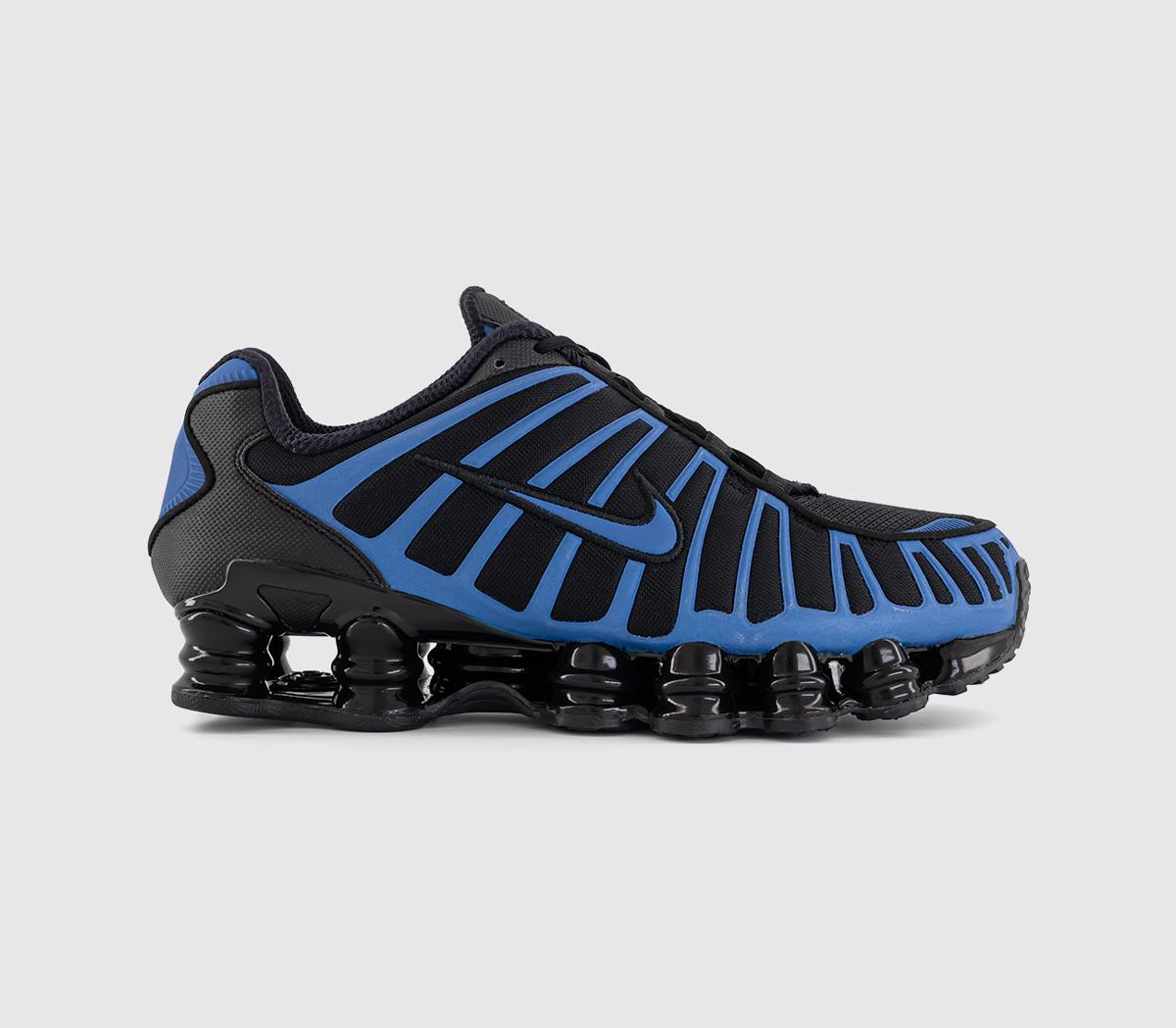 Nike Shox TL Trainers Black Court Blue Metallic Silver Light Lemon Twist