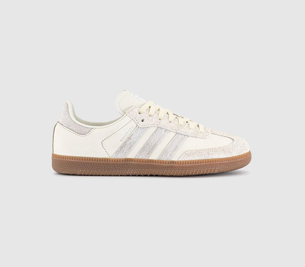 Odd Sizes - adidas Samba Og Naked Off White Crystal White Silver Metallic - UK Sizes Right 6.5/Left 6