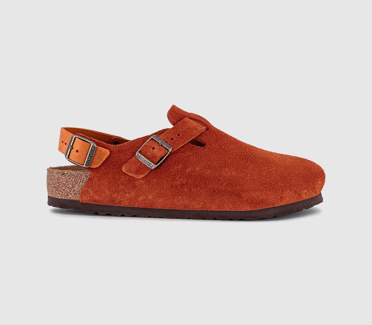Mens BIRKENSTOCK Tokio Clogs M Rust Brown