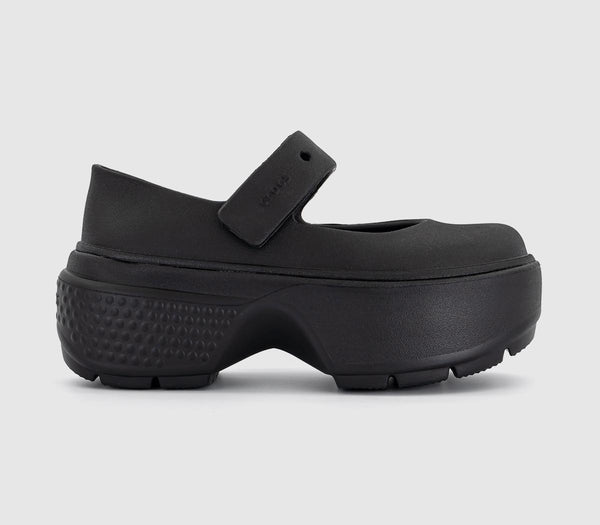 Womens Crocs Stomp Mary Jane Black