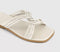 Womens OFFICE Scout Twist Front Slides Off White Leather