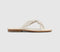Womens OFFICE Scout Twist Front Slides Off White Leather