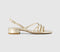 Womens Office Seduce Asymetric Strap Sandals Gold