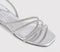 Womens OFFICE Seduce Asymetric Strap Sandals Silver Embellished