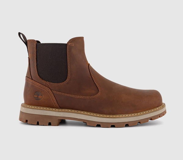 Mens Timberland Britton Chelsea Boots Rust Full Grain