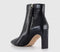 Womens OFFICE Adele Slim Heel Ankle Boots Black - OFFCUTS SHOES by OFFICE