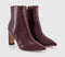 Womens OFFICE Adele Slim Heel Ankle Boots Berry Red
