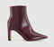 Womens OFFICE Adele Slim Heel Ankle Boots Berry Red - OFFCUTS SHOES by OFFICE