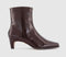 Womens OFFICE Ambition Chisel Toe Heeled Boots Brown - OFFCUTS SHOES by OFFICE