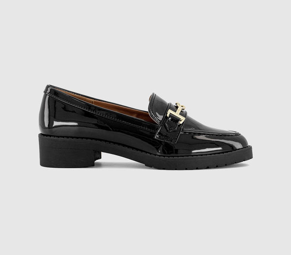 Womens Office Foxy Trim Loafers Black Patent