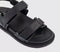 Womens OFFICE Sunlight Double Strap Slingback Footbed Sandals Black