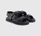 Womens OFFICE Sunlight Double Strap Slingback Footbed Sandals Black