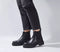 Womens OFFICE Angelica Cleated Chelsea Boots Black Leather - OFFCUTS SHOES by OFFICE