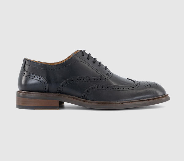 Mens OFFICE Max Oxford Brogues Black Leather