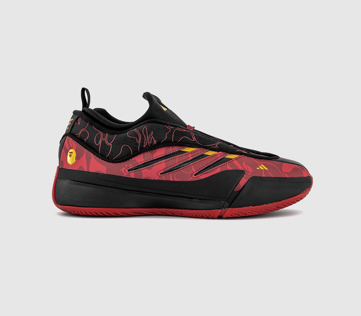 adidas Dame 9 Bape Trainers Better Scarlet Core Black Gold Met