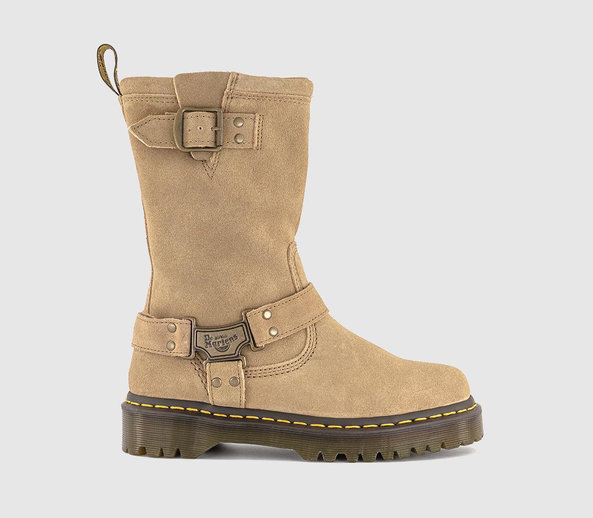 Womens Dr. Martens Anistone Hi Boots Savannah Tan Suede Uk Size 3