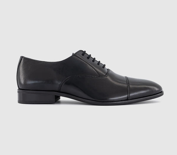 Mens Office Magis Toecap Oxford Shoes Black Leather