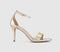 Womens Office Highly  Two Part Heeled Sandals Gold