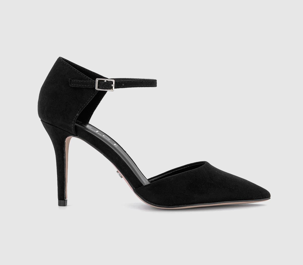 Womens Office Hide Out Two Part Court Heels Black