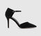 Womens OFFICE Hide Out Two Part Court Heels Black