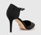 Womens OFFICE Hide Out Two Part Court Heels Black Embellished