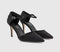 Womens OFFICE Hide Out Two Part Court Heels Black Embellished