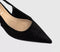 Womens OFFICE Million Slingback Kitten Heels Black Velvet