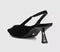 Womens OFFICE Million Slingback Kitten Heels Black Velvet