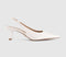 Womens OFFICE Million Slingback Court Kitten Heels Cream Patent