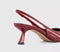 Womens OFFICE Million Slingback Kitten Heels Red