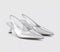 Womens OFFICE Million Slingback Kitten Heels Silver