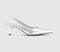 Womens OFFICE Million Slingback Kitten Heels Silver