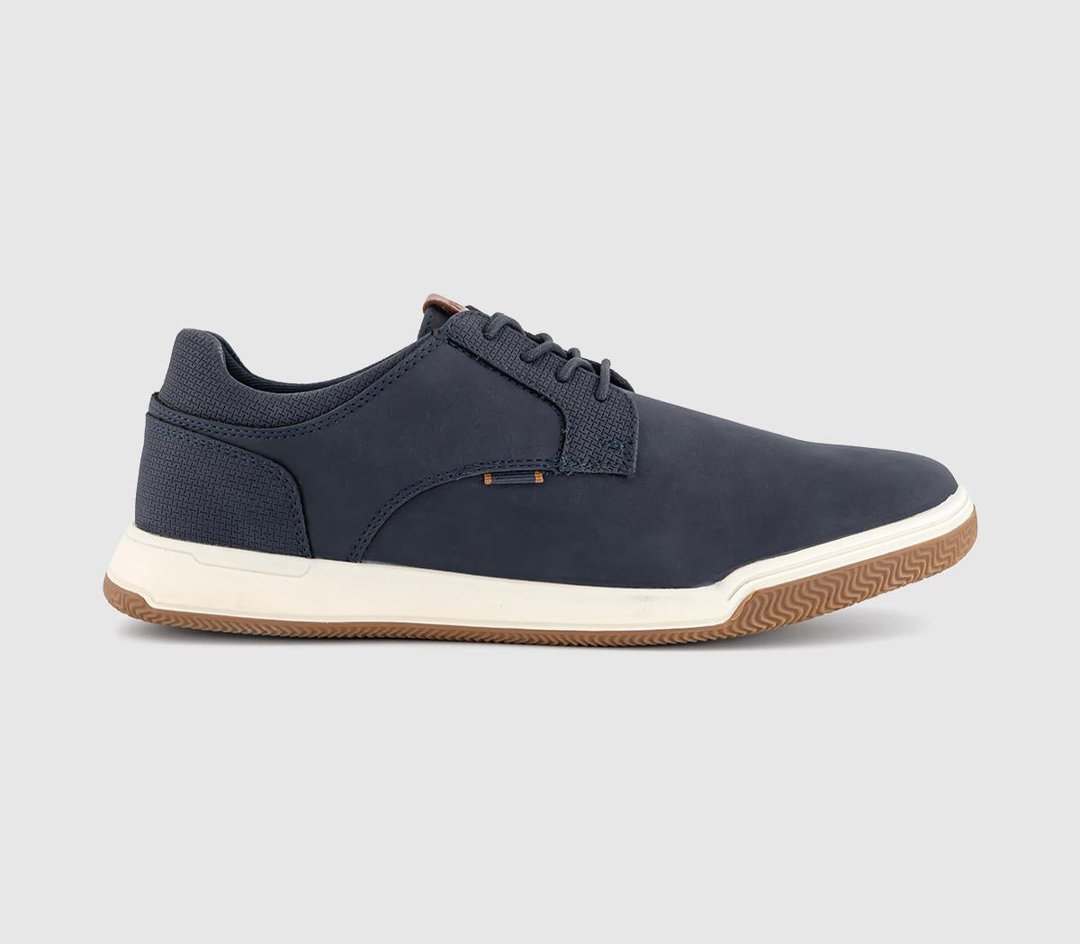 Mens OFFICE Claude Hybrid Wedge Laceup Shoes Navy